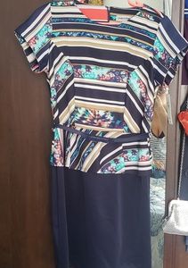 Navy dress, knee length